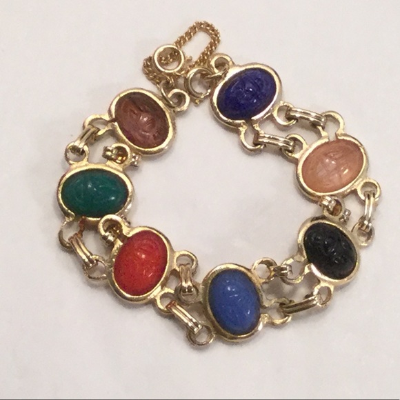 Vintage Jewelry - Scarab Bracelet  - Good Quality